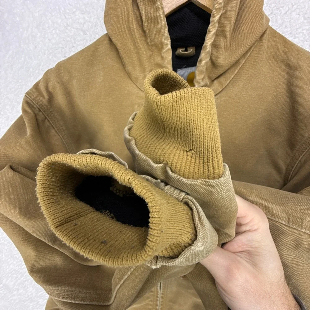 Carhartt Sandstone Active Jacket Thermal Lined Mens Small J25 CML Camel Brown